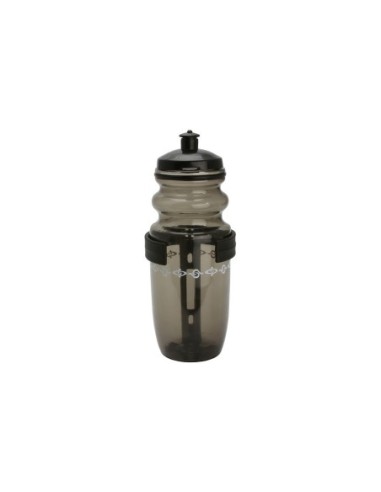 Water Bottle with PVC Cage 18oz Black.